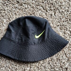 Nike Black Hat with Bright Green Logo